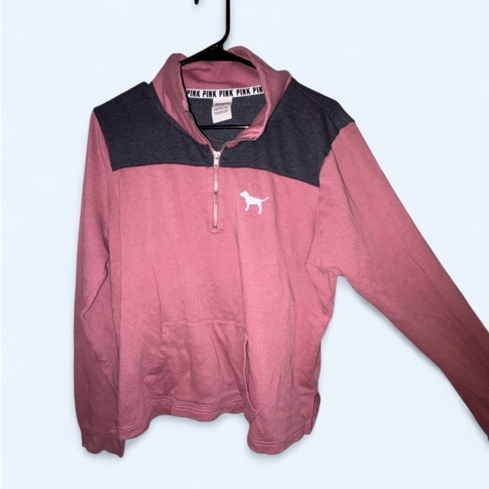 PINK Victoria’s Secret Quarter Zip Pullover Sweatshirt - Size Large